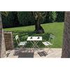 Tavolo da giardino pieghevole rettang Bistrò in ferro avorio 50x70 cm
