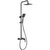 Colonna doccia miscelatore Idrostile rivestimento Nero opaco 200x200 mm
