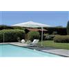 Ombrellone da giardino palo decentrato fusto bianco 3x4 m Bianco