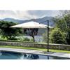Ombrellone da giardino palo decentrato fusto antracite 3x4 m Ecrù