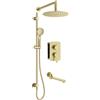 Set doccia incasso con box miscelatore Idrostile oro spazzolato