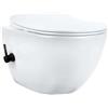 WC sospeso Artemides con funzione bidet miscelatore 37x35 cm bianco e nero