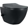 WC sospeso Artemides con funzione bidet miscelatore 37x35 cm nero opaco