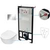 Set WC murale Artemides 6 in 1 bianco - cromo