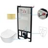 Set WC murale Artemides 6 in 1 Oro Spazzolato
