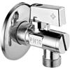 Valvola ad angolo a sfera 1/2 - 3/8 cromo