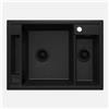 Lavello 1 vasca magnetico e mezza Idrostile Guayos 500x219 mm nero