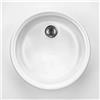 Lavello ceramica 1 vasca Cárdenas Ø 445 mm bianco