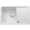 Lavello ceramica 1 vasca con gocciolatoio Varadero 500x250 mm bianco