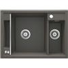 Lavello magnetico 1.5 vasche Idrostile Guayos 500x219 mm Antracite Metallizzato