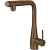 - Miscelatore cucina con bocca estraibile bronzo