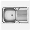 Lavello appoggio 1 vasca gocciolatoio Guantánamo 500x160 mm acciaio inox