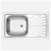Lavello 1 vasca con gocciolatoio Idrostile Jatibonico 435x150 mm acciaio inox