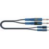 QUIK LOK RKSA/130-5 CAVO ASSEMBLATO ADATTATORE 2 JACK 6.3 MONO/2 RCA MASCHIO
