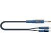 Quik Lok RKSA/160-2 Cavo assemblato adattatore Jack 6.3 mono/2 RCA maschio
