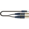 Quik Lok RKSA/192-5 Jack Stereo 3,5 mm - 2 XLR maschio, 5 metri
