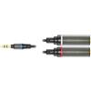 IK MULTIMEDIA ILINE MONO OUTPUT SPLITTER - CAVO JACK STEREO DA 1/8'' MASCHIO/DUE JACK MONO 1/4'' FEMMINA