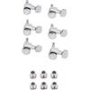 FENDER PARTS LOCKING STRATOCASTER/TELECASTER STAGGERED TUNING MACHINES (6) POLISH CHROME
