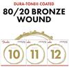 FENDER MUTA 80/20 DURA-TONE COATED ACOUSTIC GUITAR STRINGS