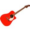 FENDER CALIFORNIA STANDARD REDONDO CE SPRUCE TOP IVORY PICKGUARD FIESTA RED
