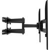 UNYKAch Supporto per TV/monitor de Supporto a parete per schermi piatti e curvi de 32-55 pollici (fino a 50 kg), inclinazione e rotazione, con doppio braccio de Full Motion, VESA max 400 x 400 mm