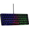 THE G-LAB Tastiera da gioco The G-Lab KEYZ HYDROGEN, formato compatto al 60%, retroilluminazione LED arcobaleno, con cavo, nera