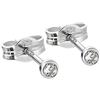 NKlaus PAIO orecchini a perno argento 925 2,5mm zirconi LADIES MEN CHILDREN 1938