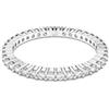 Swarovski Anello Vittore, Taglio Round, Bianco, Placcato color argento