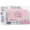 CHICCO Natural Sensation, Set per Cambio Pannolino e Bagnetto con Beauty Case in Cotone, Bagno Shampoo Senza Lacrime 200 ml, Crema Corpo 150 ml, Pasta Lenitiva 100 ml, Salviette Detergenti, Rosa