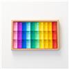 40 Pezzi Blocchi Da Costruzione Set Cubi Stacking Gioco Montessori Arcobaleno