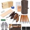 Ykall Kit Intaglio Legno 31 Pezzi con 4 Coltelli da Intaglio e 6 da Dettaglio | Lame in Acciaio Cromo-Vanadio, 10 Blocchi Legno, Guanti Antitaglio, Pietra e Cuoio per Affilare, per Principianti ed Esperti