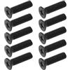 Create idea 10 Pezzi M6x22mm Punta Da Trapano Mandrino Mano Sinistra Vite Filettata Fissa Punta Da Trapano Mandrino Maniglia Adattatore Bullone Vite di Bloccaggio per Trapano Elettrico Nero