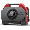 ETENWOLF VORTEX S6SE Compressore d'aria portatile senza fili, 160 PSI per pneumatici auto con batteria da 15600 mAh, 100% ciclo di lavoro e doppio cilindro, pompa ad aria per veicoli pesanti, rosso