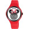 AM:PM Disney Am :p M Minnie Mouse Donna Orologio Rosso Silicone Cinturino #DP155-U534