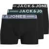 JACK & JONES Sense Trunks Noos Jnr - Confezione da 3 Pezzi, Nero, 128