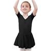 Tancefair Ragazza Vestito da Balletto Body Danza Tutu da Balletto Leotard Vestito Ginnastica Manica/Lunga Corta Ballet Outfit con Chiffon Gonna