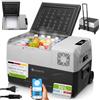 Juskys Frigo compressore Yukon 50L 12/24/230V per auto, camper, camion, campeggio - Mini frigo caldo/freddo da presa elettrica - Grigio