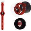 Seven Orologio da polso A.C. MILAN per ragazzi in silicone, Prodotto ufficiale, Calcio, Idea regalo bambini e adulti