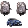 DEPO Kit Proiettori Fari Anteriori Dx Sx Parab Nera Alfa Romeo Mito
