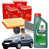 SPEED Kit Tagliando 4 Filtri 4lt Castrol Magnatec 5w30 A5 per Ford Fiesta V e Fusion
