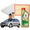 MISTI Kit Tagliando Opel Corsa C 4lt Olio Castrol 5w30 C3 Filtro Aria Olio e Abitacolo