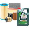 MISTI Kit Tagliando 4 Litri Olio Motore Ford Motorcraft 5w30 A5 Per Ford Focus III
