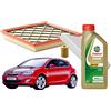 MISTI Kit Tagliando Opel Astra J 3 Filtri 6LT Olio Castrol Edge 5W30 C3