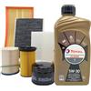 MISTI Kit tagliando 4 filtri misti 4 Lt Olio Total Classic 5W30