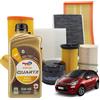 MISTI Kit TAGLIANDO Olio Motore TOTAL Quartz 9000 Energy 5w40 per Citroen PEUGEOT