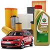 MISTI Kit Tagliando 5l Olio Castrol Edge Professional Longlife III 5w30 Per Vw Polo