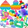 Chennyfun Set di giocattoli Fidget, 36 pezzi con scatola Fidget, giocattolo giocattolo Pop it Fidget in colore arcobaleno, polpo rilassante intrattenimento regalo di compleanno per bambini adulti
