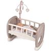 Smoby- Baby Nurse Culla con Giostrina, 7600220372, +18 Mesi per bambole fino a 42 cm, nuova colorazione pastello