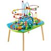 Hape E3824 Tavolo treno giungla multiattività con labirinto, puzzle e accessori, Ispirato ai paesaggi africani, a misura di bambino per gioco individuale e gioco di gruppo