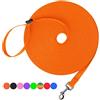 Hi Kiss Dog/Puppy Obedience Recall Training Agility Lead - Guinzaglio per cani da 4,5 m, 6 m, 9 m, 15 m e 30 m, ideale per allenamento, gioco, campeggio o cortile (arancione, 30 m)